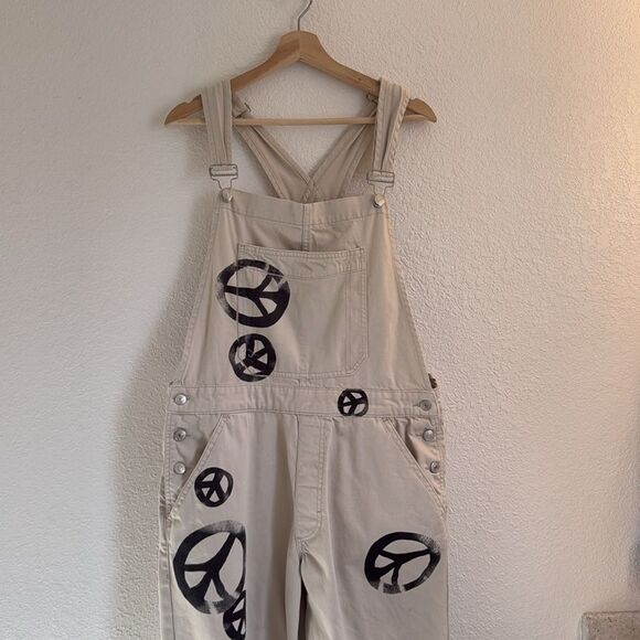 Free People Ziggy Overalls Peace Sign - Picture 7 of 15